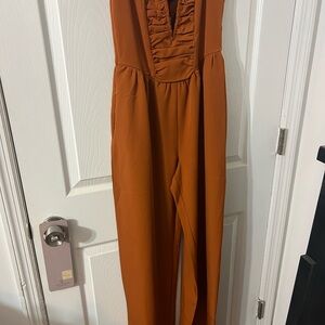 PrettyLittleThing Rust Jumpsuit